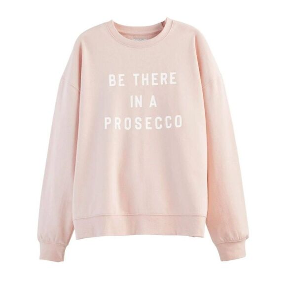 Mud Pie Tops - NWT Mud Pie Allie Graphic Sweatshirt Size S/M- Be There In A Prosecco!